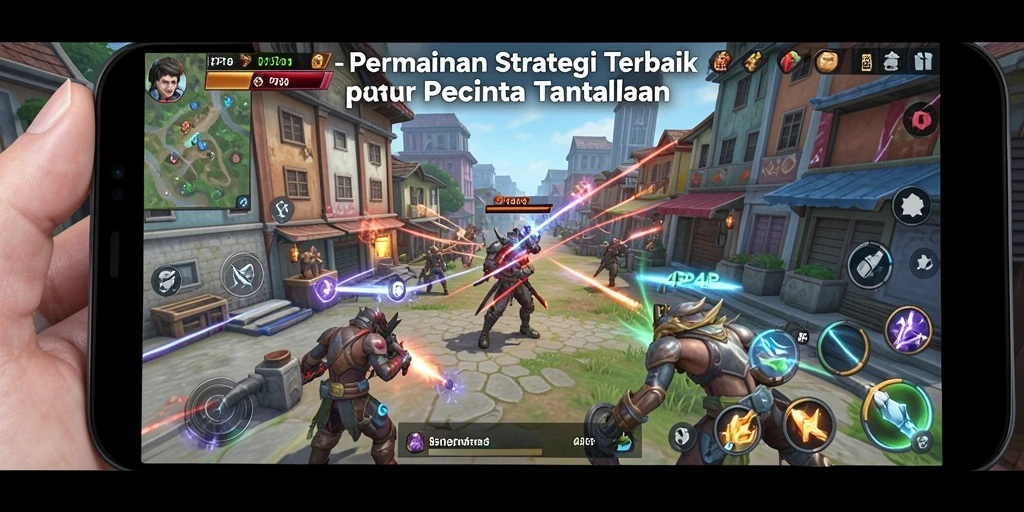 Screenshot gameplay dari 4P4P menunjukkan strategi yang mendebarkan.