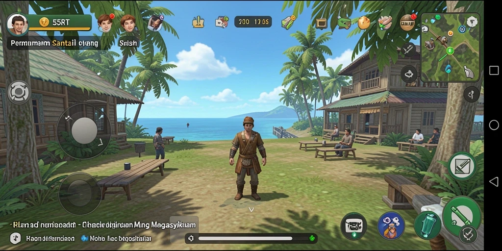 Tampilan gameplay seru dan penuh warna di 55RT.