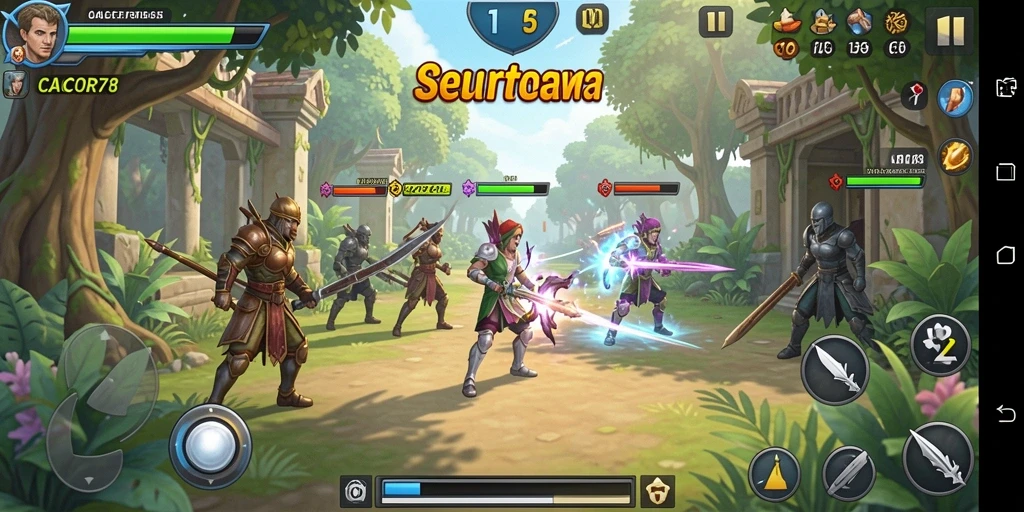 Screenshot gameplay <strong>CACOR78</strong> menunjukkan strategi yang menantang dan antarmuka yang menarik.