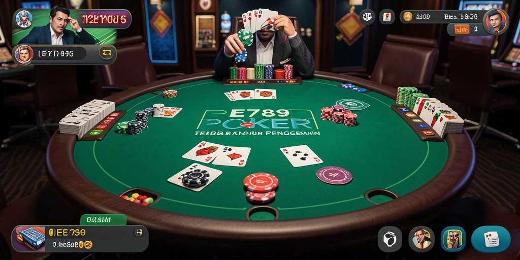 Screenshot gameplay poker yang menarik dan seru di EE789.