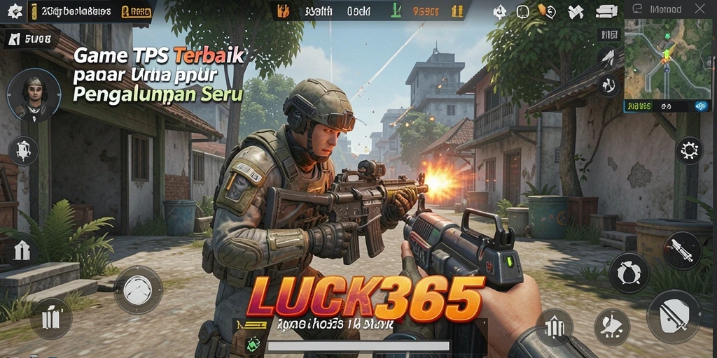 Screenshot LUCK365 menampilkan aksi seru dalam permainan TPS.
