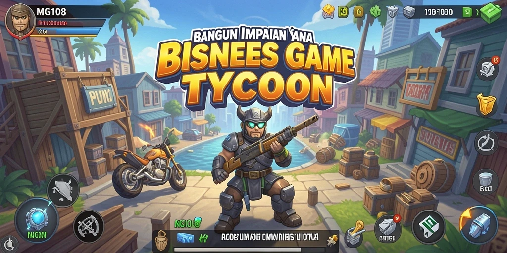 Screenshot utama MG108 menampilkan gameplay Tycoon yang seru dan interaktif.