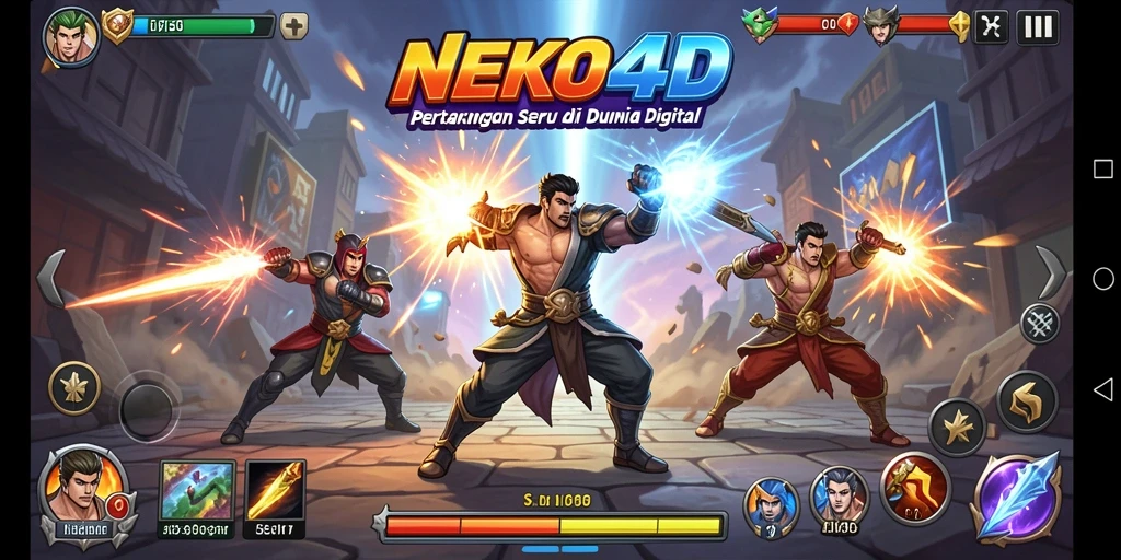 Tangkapan layar gameplay yang menampilkan pertarungan menarik di NEKO4D.