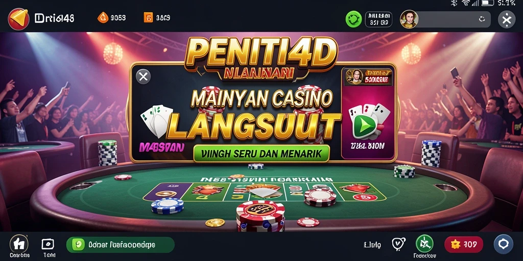 Screenshot gameplay PENITI4D yang mengesankan dalam Live Casino.