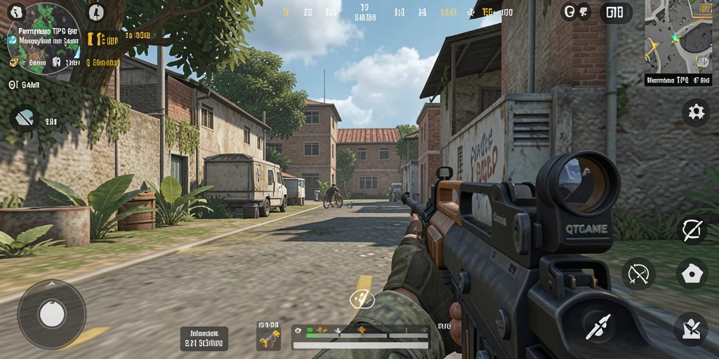 Tampilan menegangkan dari gameplay QTGAME yang seru.