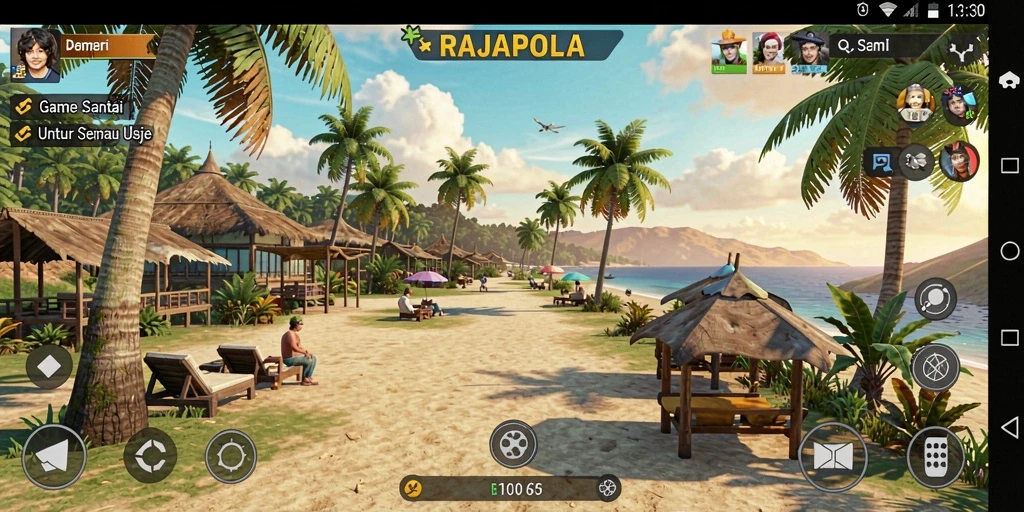 Tampilan Gameplay RAJAPOLA yang menarik dan seru.