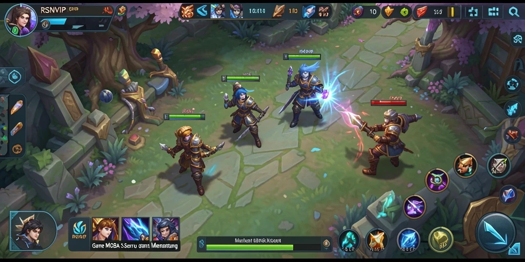 Tampilan dinamis gameplay RSNVIP dengan karakter yang beraksi.