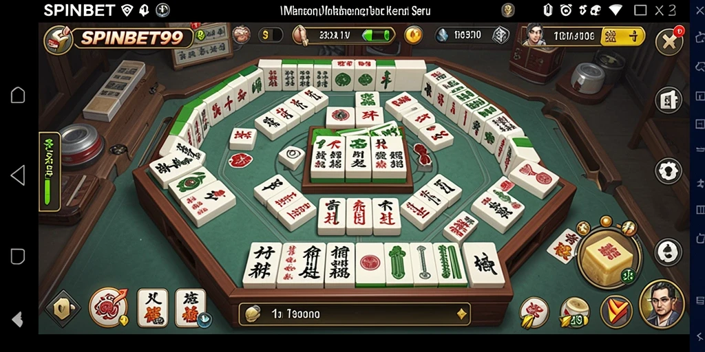 Tampilan menarik dari screenshot SPINBET99 yang menunjukkan gameplay Mahjong.