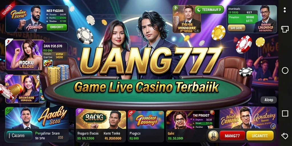 Tampilan gameplay seru di aplikasi Live Casino UANG77.